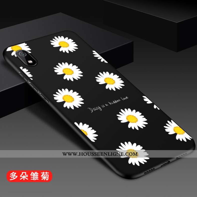Housse Xiaomi Redmi 7a Tendance Légère Noir Incassable Coque Créatif Mode
