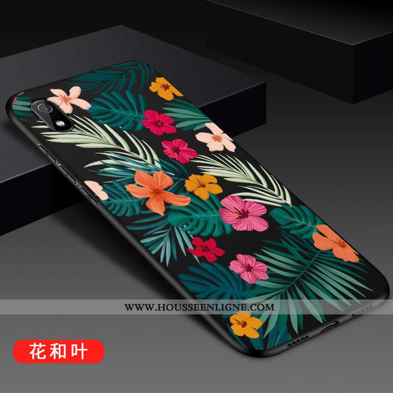 Housse Xiaomi Redmi 7a Tendance Légère Noir Incassable Coque Créatif Mode