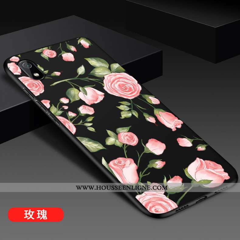 Housse Xiaomi Redmi 7a Tendance Légère Noir Incassable Coque Créatif Mode