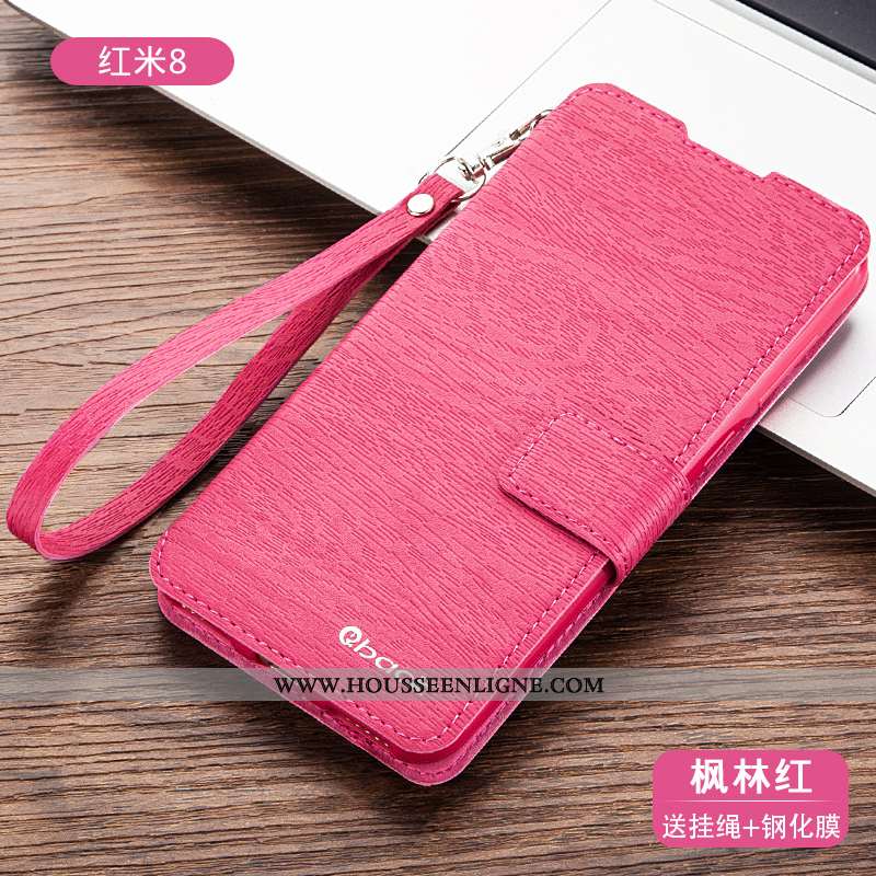 Housse Xiaomi Redmi 8 Cuir Fluide Doux Étui Téléphone Portable Coque Protection Doré