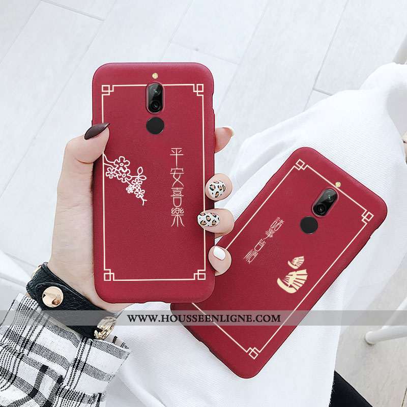 Housse Xiaomi Redmi 8 Délavé En Daim Ultra Fluide Doux Tout Compris De Fête Incassable Nouveau Rouge
