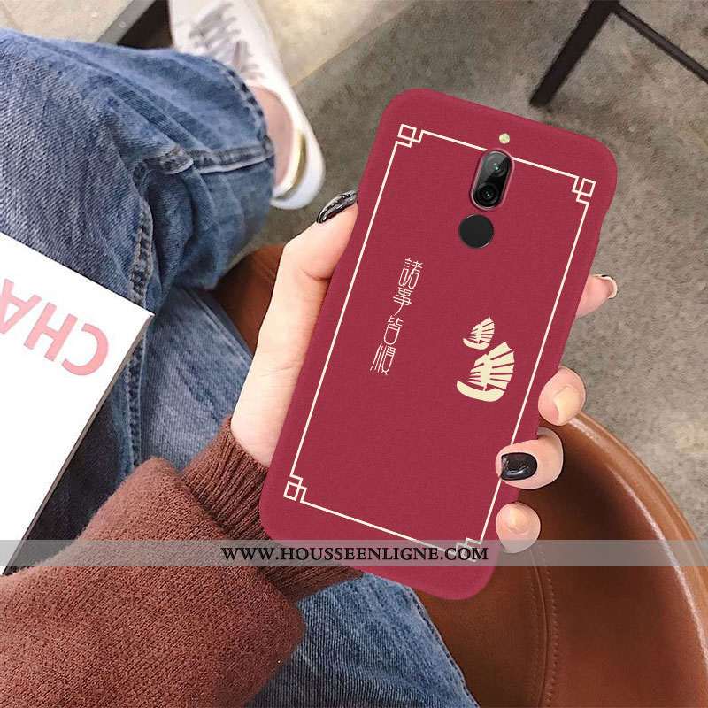 Housse Xiaomi Redmi 8 Délavé En Daim Ultra Fluide Doux Tout Compris De Fête Incassable Nouveau Rouge