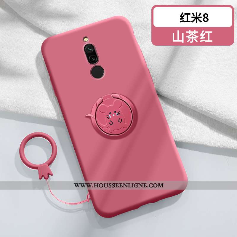 Housse Xiaomi Redmi 8 Personnalité Créatif Charmant Étui Ultra Magnétisme Support Rouge