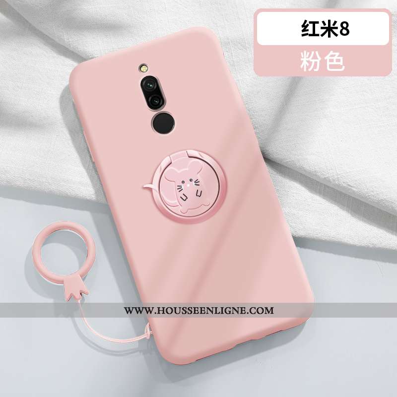 Housse Xiaomi Redmi 8 Personnalité Créatif Charmant Étui Ultra Magnétisme Support Rouge