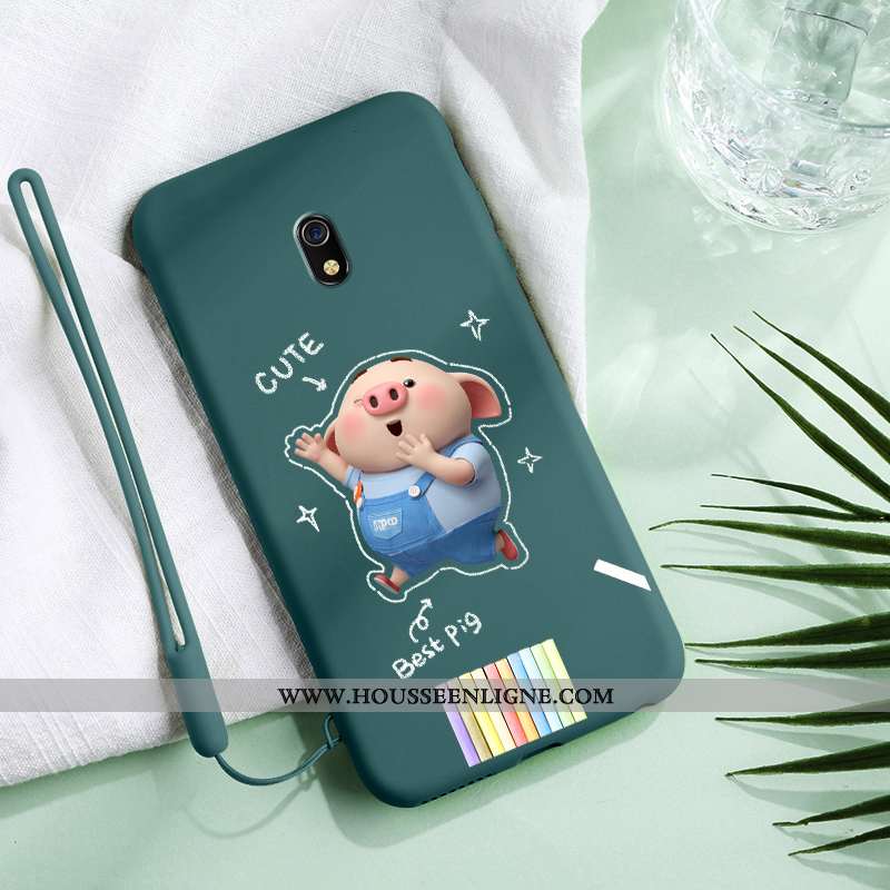 Housse Xiaomi Redmi 8a Fluide Doux Silicone Ultra Tendance Jaune Coque Net Rouge