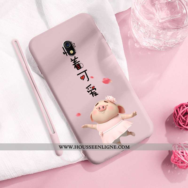 Housse Xiaomi Redmi 8a Fluide Doux Silicone Ultra Tendance Jaune Coque Net Rouge
