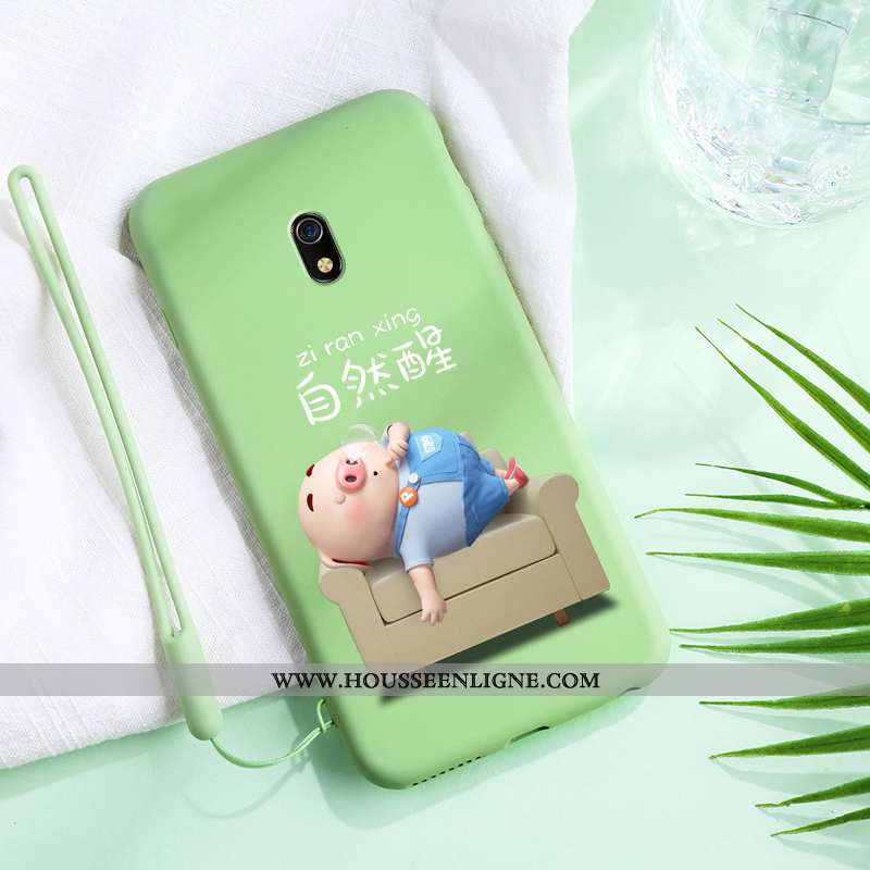 Housse Xiaomi Redmi 8a Fluide Doux Silicone Ultra Tendance Jaune Coque Net Rouge