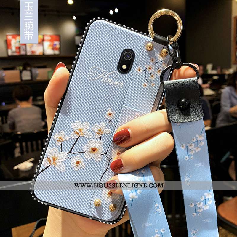 Housse Xiaomi Redmi 8a Fluide Doux Silicone Étui Coque Tout Compris Incassable Rouge Bleu