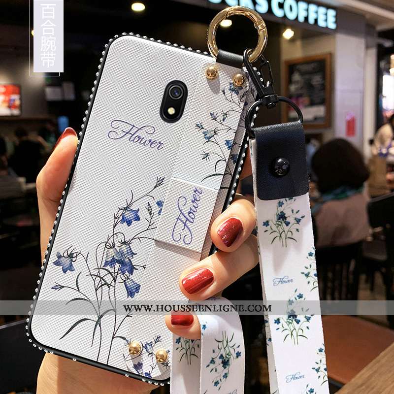 Housse Xiaomi Redmi 8a Fluide Doux Silicone Étui Coque Tout Compris Incassable Rouge Bleu