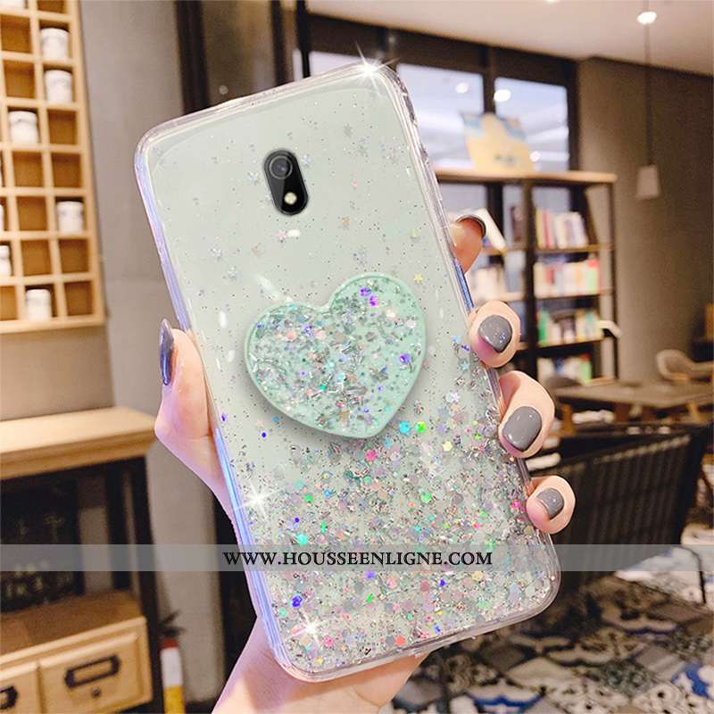 Housse Xiaomi Redmi 8a Fluide Doux Silicone Étui Frais Transparent Tendance Incassable Rose