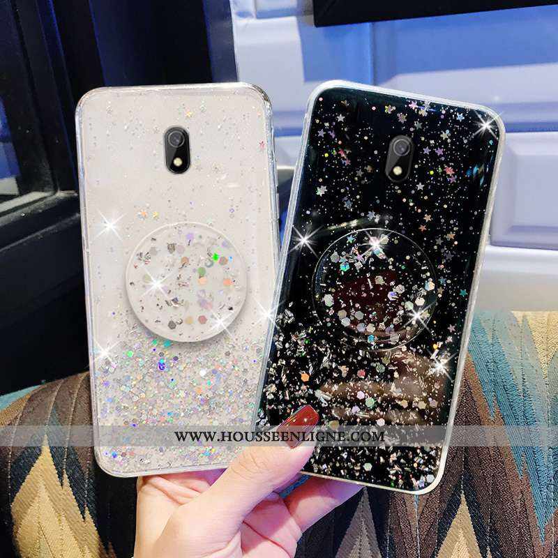 Housse Xiaomi Redmi 8a Fluide Doux Silicone Étui Frais Transparent Tendance Incassable Rose