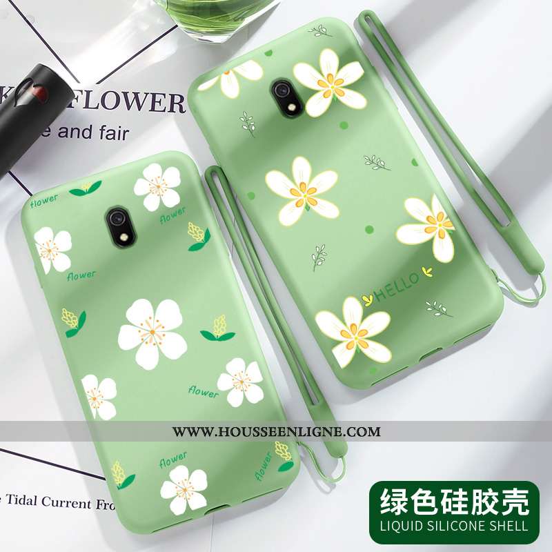 Housse Xiaomi Redmi 8a Légère Fluide Doux Vert Coque Créatif Incassable Tendance Verte