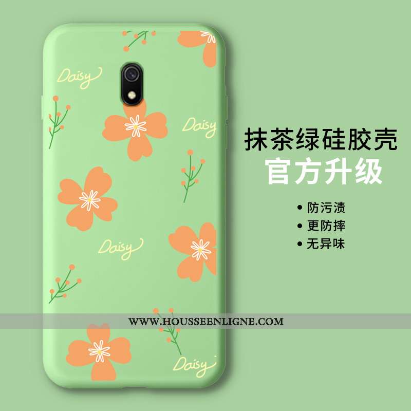 Housse Xiaomi Redmi 8a Légère Fluide Doux Vert Coque Créatif Incassable Tendance Verte