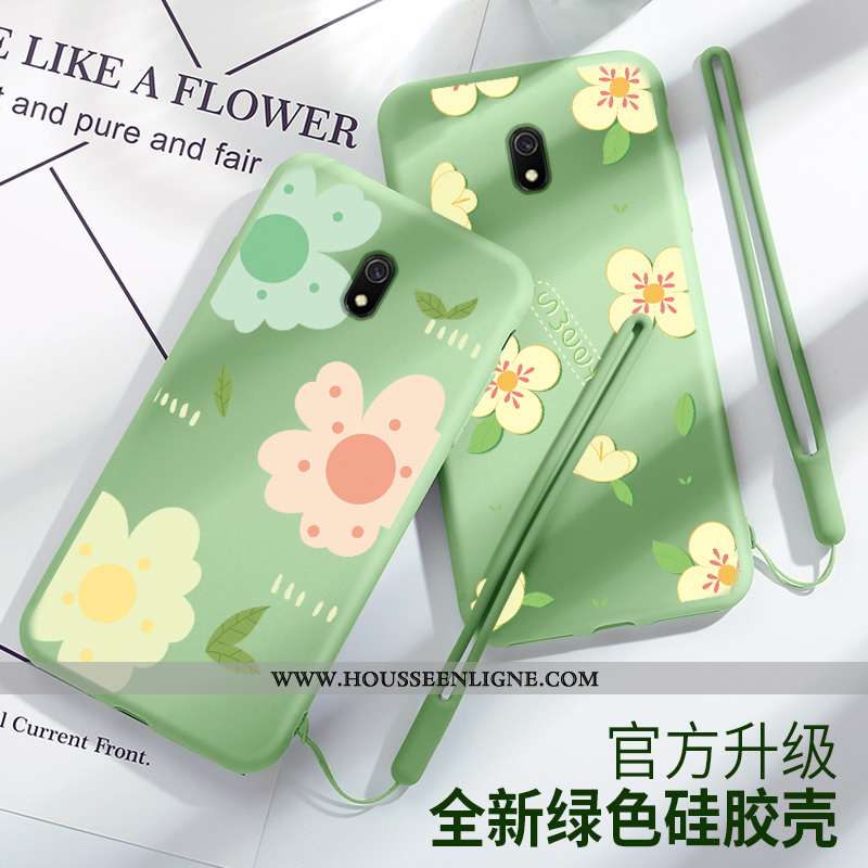 Housse Xiaomi Redmi 8a Légère Fluide Doux Vert Coque Créatif Incassable Tendance Verte