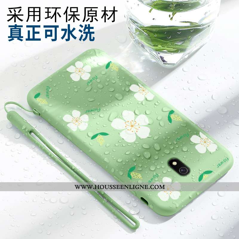 Housse Xiaomi Redmi 8a Légère Fluide Doux Vert Coque Créatif Incassable Tendance Verte