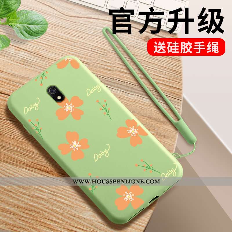 Housse Xiaomi Redmi 8a Légère Fluide Doux Vert Coque Créatif Incassable Tendance Verte