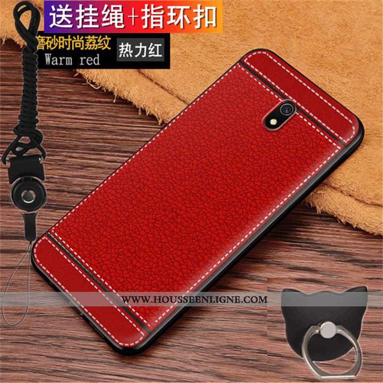 Housse Xiaomi Redmi 8a Protection Délavé En Daim Tout Compris Petit Anneau Fluide Doux Téléphone Por
