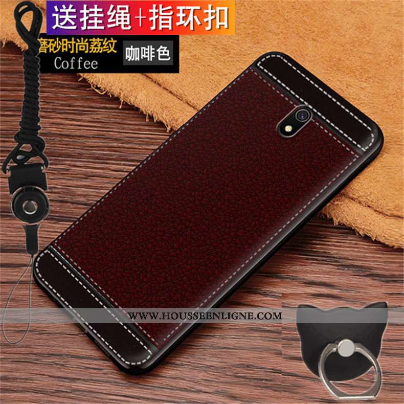Housse Xiaomi Redmi 8a Protection Délavé En Daim Tout Compris Petit Anneau Fluide Doux Téléphone Por