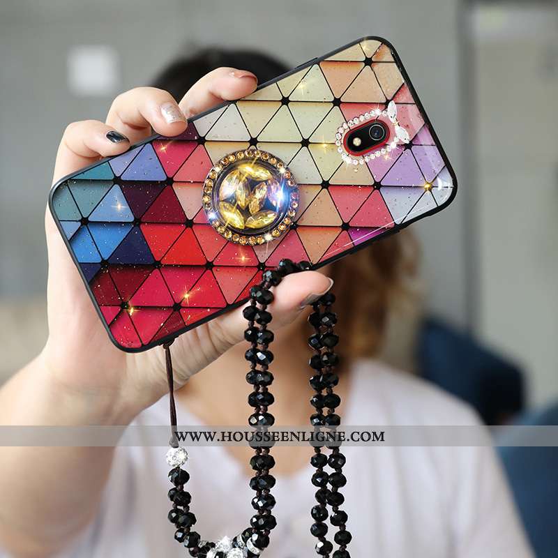 Housse Xiaomi Redmi 8a Protection Personnalité Téléphone Portable Silicone Tout Compris Créatif Roug