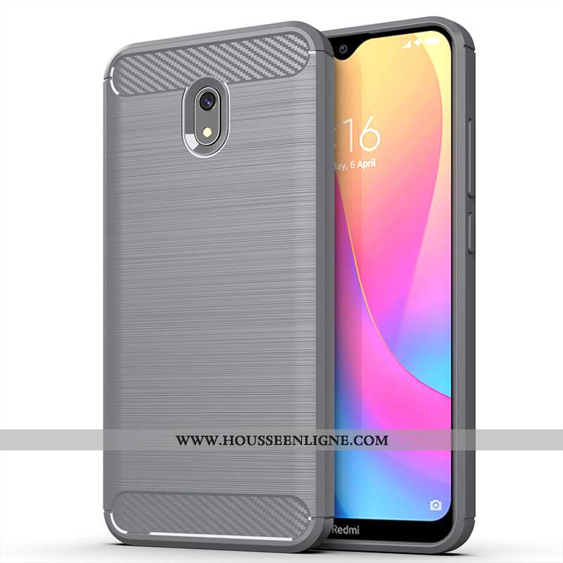 Housse Xiaomi Redmi 8a Silicone Protection Créatif Incassable Fluide Doux Rouge Noir