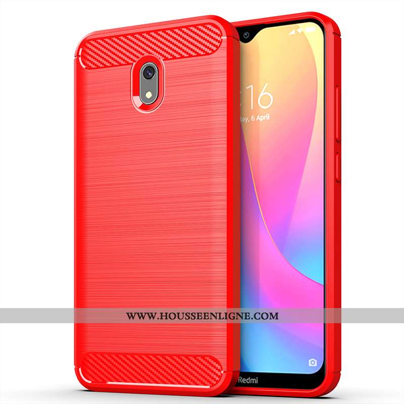 Housse Xiaomi Redmi 8a Silicone Protection Créatif Incassable Fluide Doux Rouge Noir