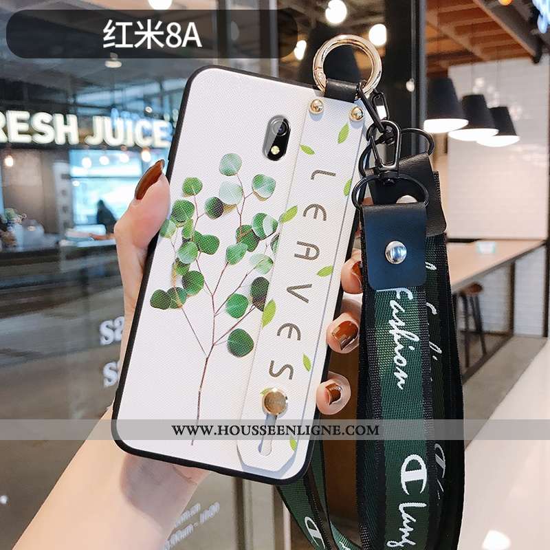 Housse Xiaomi Redmi 8a Silicone Protection Fleur Gaufrage Téléphone Portable Style Chinois Coque Ble