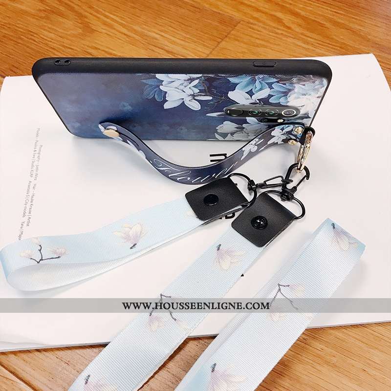 Housse Xiaomi Redmi 8a Silicone Protection Fleur Gaufrage Téléphone Portable Style Chinois Coque Ble