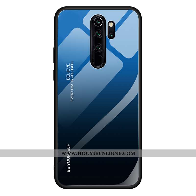 Housse Xiaomi Redmi 9 Créatif Tendance Coque Téléphone Portable Étui Dégradé Net Rouge Bleu Foncé