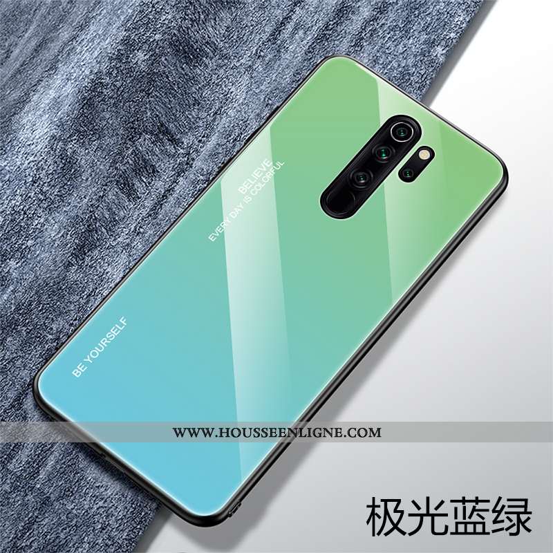 Housse Xiaomi Redmi 9 Créatif Tendance Coque Téléphone Portable Étui Dégradé Net Rouge Bleu Foncé