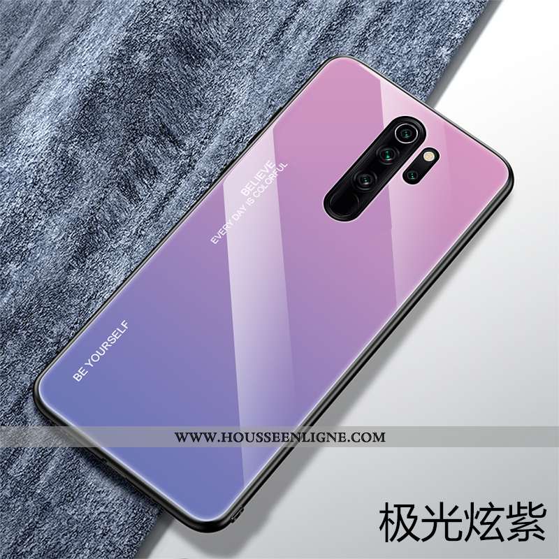 Housse Xiaomi Redmi 9 Créatif Tendance Coque Téléphone Portable Étui Dégradé Net Rouge Bleu Foncé