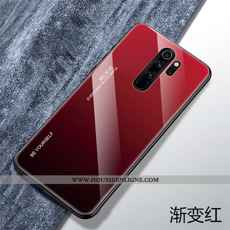 Housse Xiaomi Redmi 9 Créatif Tendance Coque Téléphone Portable Étui Dégradé Net Rouge Bleu Foncé