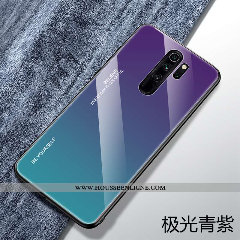 Housse Xiaomi Redmi 9 Créatif Tendance Coque Téléphone Portable Étui Dégradé Net Rouge Bleu Foncé