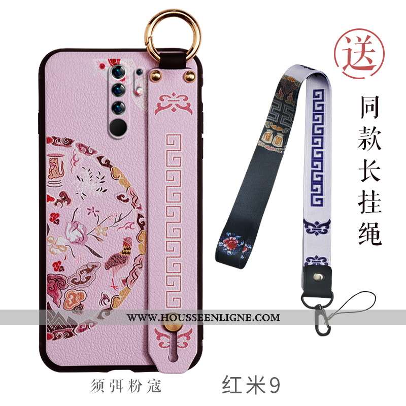 Housse Xiaomi Redmi 9 Mode Personnalité Téléphone Portable Violet Légère Étui Fluide Doux