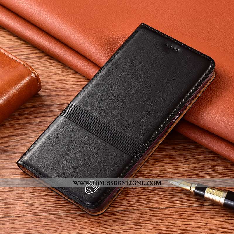 Housse Xiaomi Redmi 9a Cuir Véritable Protection Incassable Téléphone Portable Rouge Étui