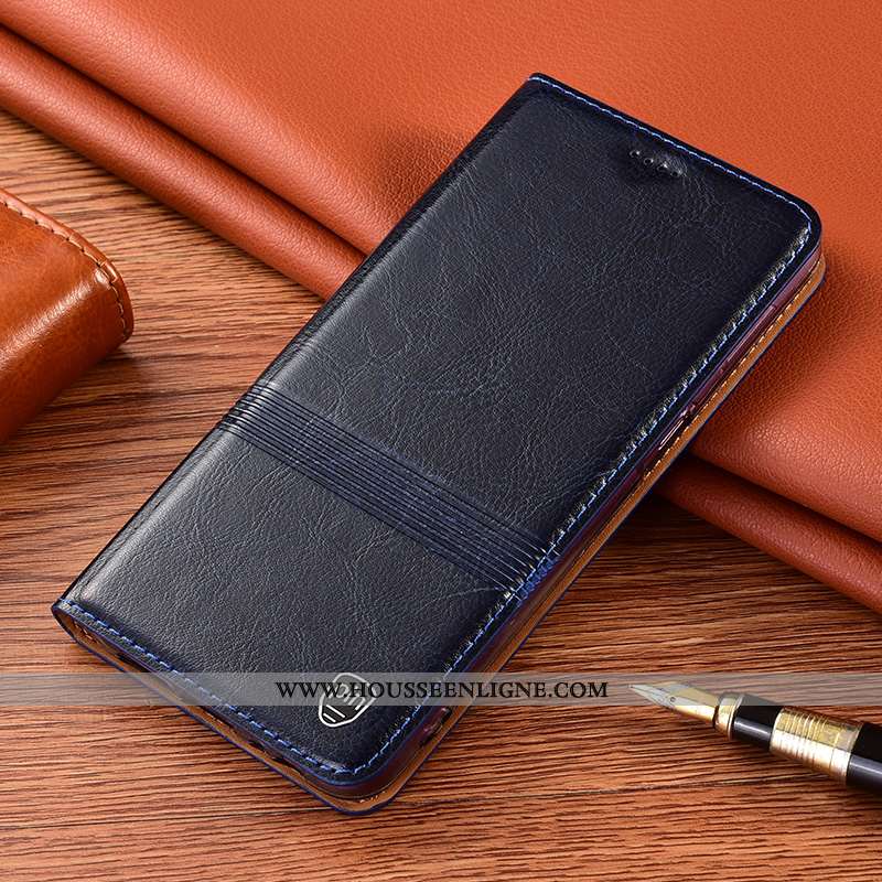 Housse Xiaomi Redmi 9a Cuir Véritable Protection Incassable Téléphone Portable Rouge Étui