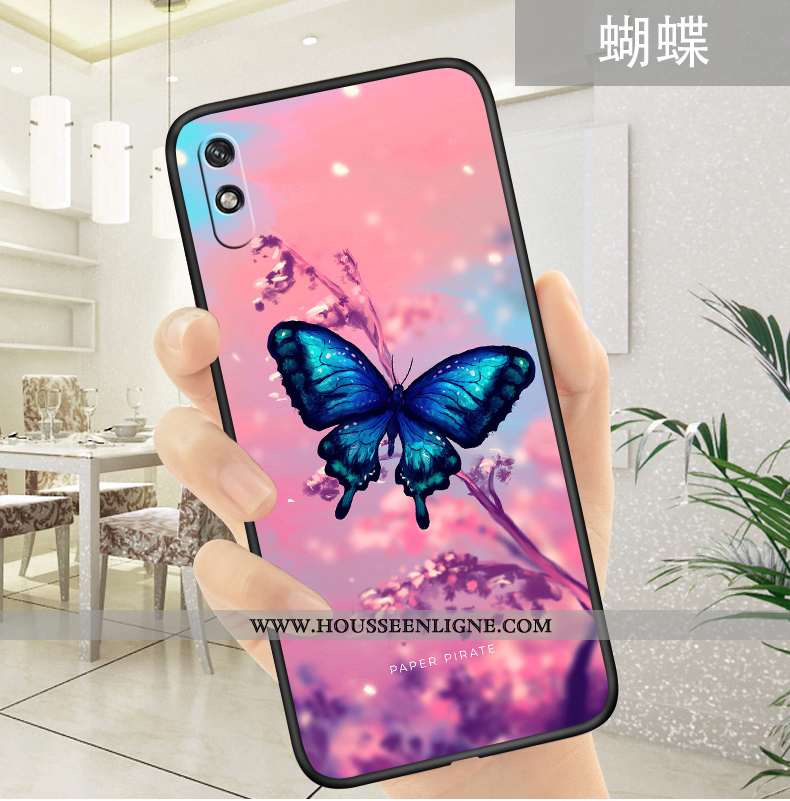 Housse Xiaomi Redmi 9a Fluide Doux Silicone Blanc Tout Compris Dessin Animé Protection Étui Blanche
