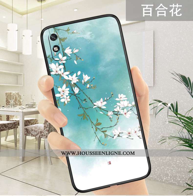 Housse Xiaomi Redmi 9a Fluide Doux Silicone Blanc Tout Compris Dessin Animé Protection Étui Blanche