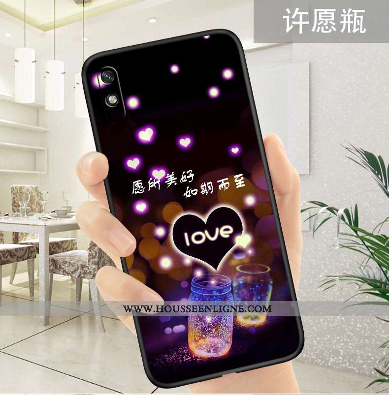 Housse Xiaomi Redmi 9a Fluide Doux Silicone Blanc Tout Compris Dessin Animé Protection Étui Blanche