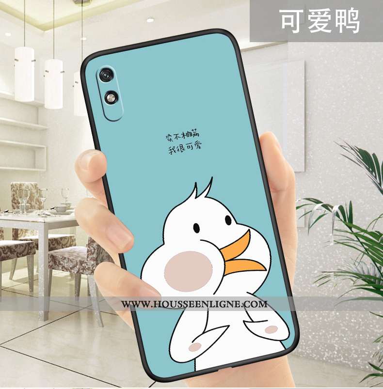 Housse Xiaomi Redmi 9a Fluide Doux Silicone Blanc Tout Compris Dessin Animé Protection Étui Blanche