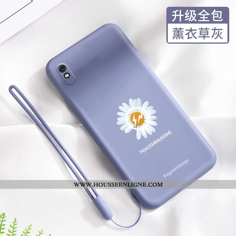 Housse Xiaomi Redmi 9a Fluide Doux Silicone Étui Téléphone Portable Délavé En Daim Incassable Tout C