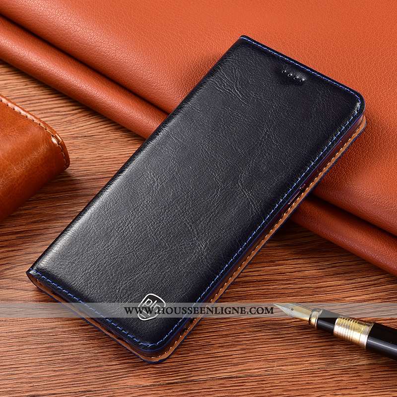Housse Xiaomi Redmi 9a Protection Cuir Véritable Petit Étui Téléphone Portable Rose Incassable