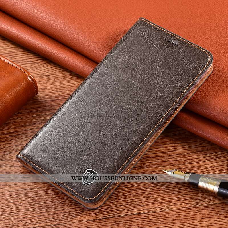 Housse Xiaomi Redmi 9a Protection Cuir Véritable Petit Étui Téléphone Portable Rose Incassable