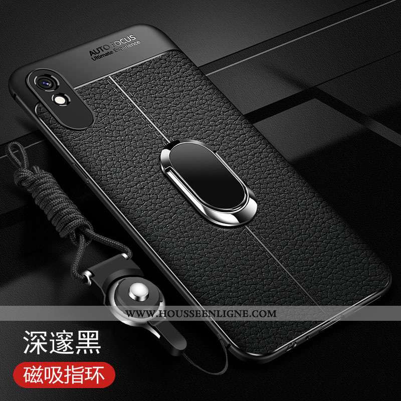 Housse Xiaomi Redmi 9a Protection Délavé En Daim Étui Fluide Doux Bleu Marin Coque Rouge Bleu Foncé