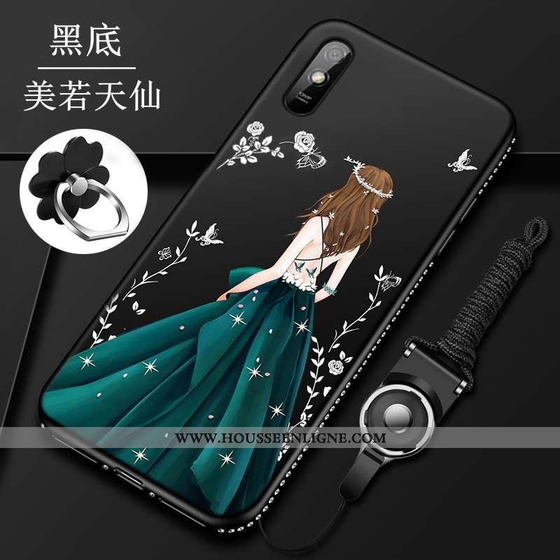 Housse Xiaomi Redmi 9a Silicone Protection Tendance Tempérer Créatif Petit Étui Rouge