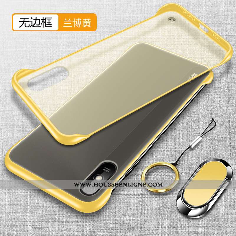 Housse Xiaomi Redmi 9a Transparent Délavé En Daim Légère Téléphone Portable Incassable Personnalité 