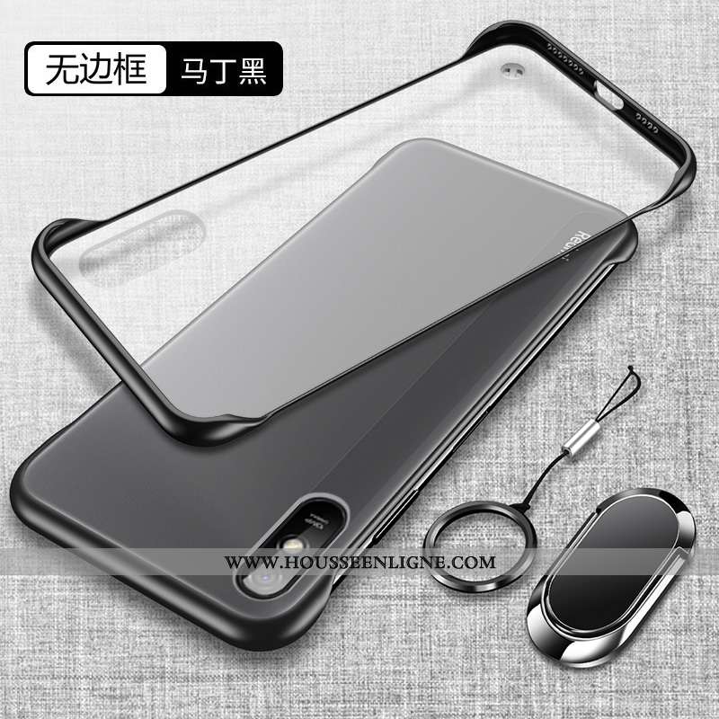 Housse Xiaomi Redmi 9a Transparent Délavé En Daim Légère Téléphone Portable Incassable Personnalité 