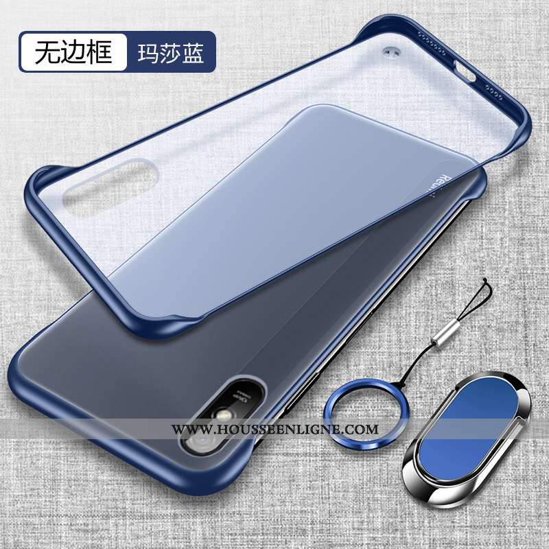 Housse Xiaomi Redmi 9a Transparent Délavé En Daim Légère Téléphone Portable Incassable Personnalité 