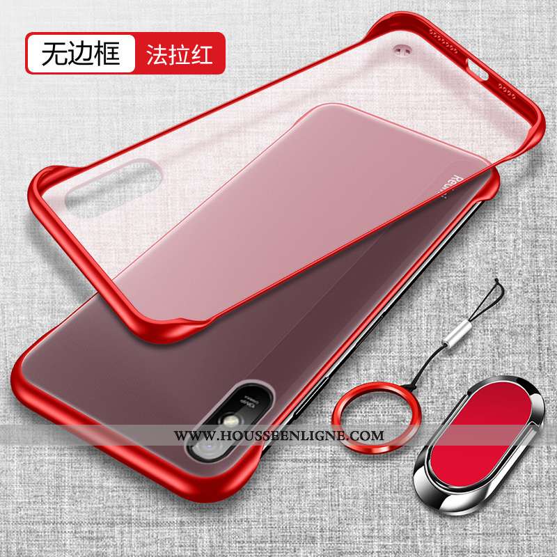 Housse Xiaomi Redmi 9a Transparent Délavé En Daim Légère Téléphone Portable Incassable Personnalité 