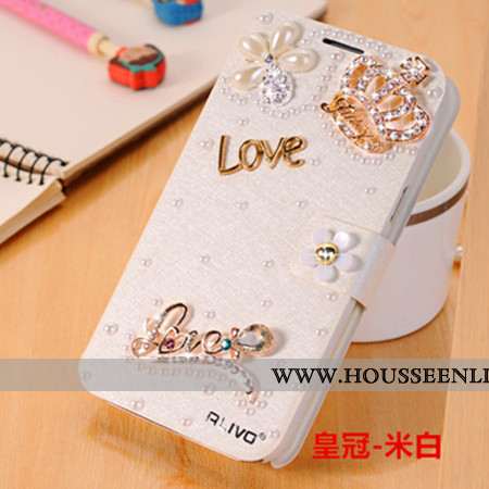 Housse Xiaomi Redmi Note 5 Cuir Protection Coque Strass Téléphone Portable Incassable Rouge Rose