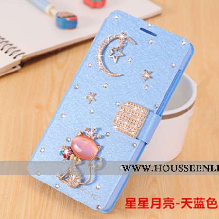 Housse Xiaomi Redmi Note 5 Cuir Protection Coque Strass Téléphone Portable Incassable Rouge Rose